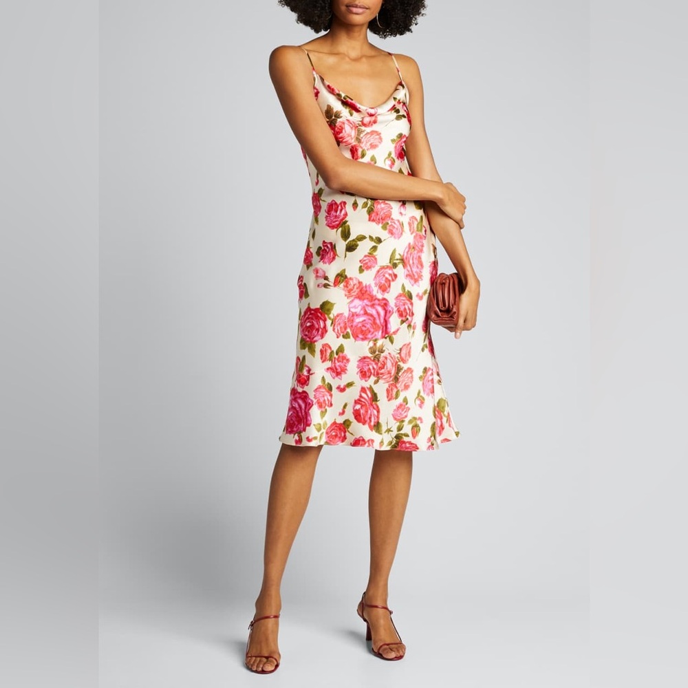 L'AGENCE Dawn & Rosewood Nyla Cowl Neck Midi Slip Dress. Size 0* - Picture 13 of 15